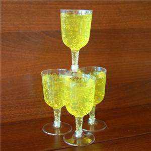 NEW 240 DISPOSABLE PARTY WINE GLASS 5.5oz STACKABLE  