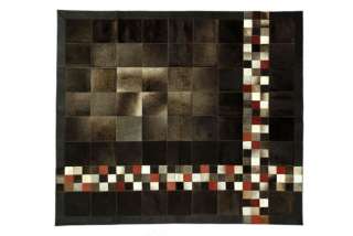 PATCHWORK COWHIDE RUG AREA CARPET COWSKIN LEATHER 147  