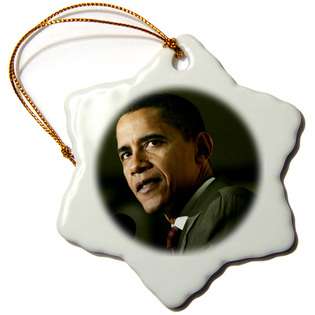   Barack Obama   Ornaments  3dRose LLC Seasonal Christmas Ornaments