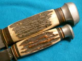   SCHAAFF GERMAN STAG KNIFE SET HUNTING SKINNING BOWIE KNIVES OLD  
