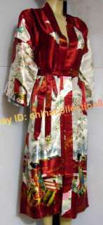 Woman Geisha Kimono Robe Sleepwear Yukata&Belt  