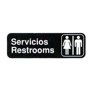    Tablecraft 394588 Servicios/Restrooms Sign