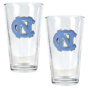 North Carolina Tar Heels NCAA 2pc Pint Ale Glass Set 