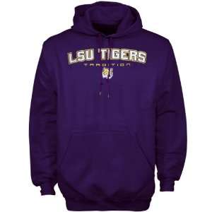  LSU Tigers Purple Bevel Square Hoody Sweatshirt Sports 