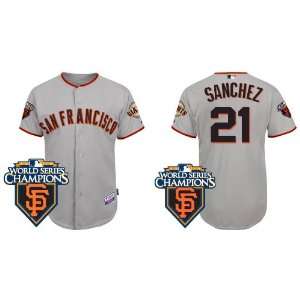  San Francisco Giants #21 Freddy Sanchez Grey 2011 MLB 