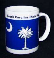 South Carolina State Flag Moon Tree Blue Coffee Mug Cup  