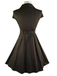 50s Style Chocolate SODA FOUNTAIN Lucy PINUP Day Dress  