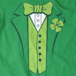 LEPRECHAUN TUXEDO T shirt st. Patricks day irish beer drinking parade 