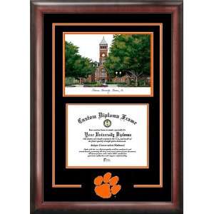  Clemson Tigers Spirit Diploma Frame with Campus Image 