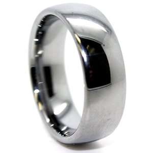 Blue Chip Unlimited   Classic 8mm Domed High Polished Tungsten Wedding 