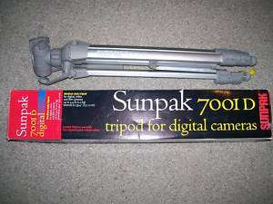 Sunpak 7001 D Digital Medium Duty Tripod up to 4.4 LBS  