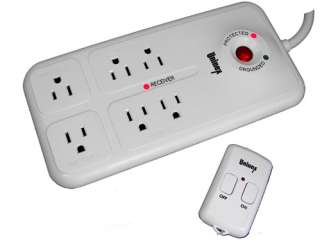   WIRELESS REMOTE CONTROL UL APPROVED SURGE PROTECTOR. UP TO 80FT RANGE