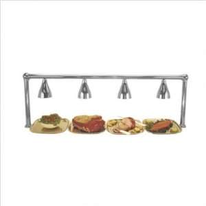   Four Lamp Heated Serving Line in Stainless Steel 