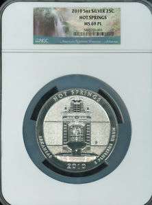 2010 5oz AMERICA THE BEAUTIFUL HOT SPRINGS NGC MS69 PL  