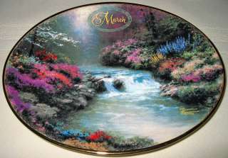 Thomas Kinkade DAILY GIFTS FROM GODS GARDEN Plate MARCH  
