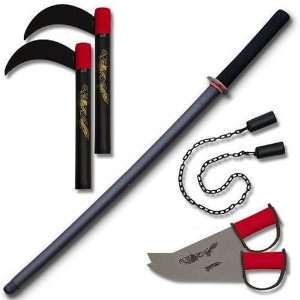   Daito and Foam Set, Axe, Kamas, Manrikigusari and Butterfly Swords
