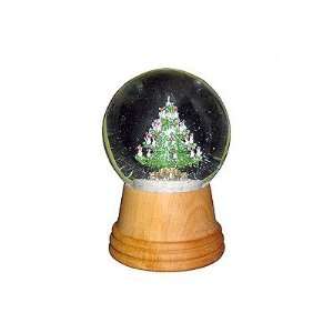  Christmas Tree Snow Globe with Wooden Base