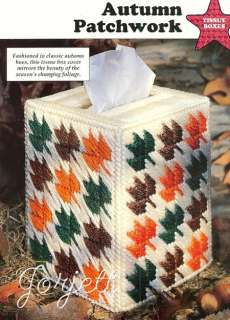 Autumn Patchwork Boutique Tissue Box Cover pc pattern  