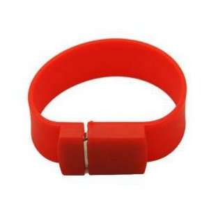    4GB Flexible Wrist Band USB 2.0 Flash Drive (Red) Electronics