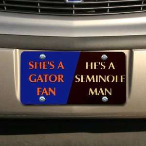  NCAA Shes a Gator Hes a Seminole Great Divide Mirrored 