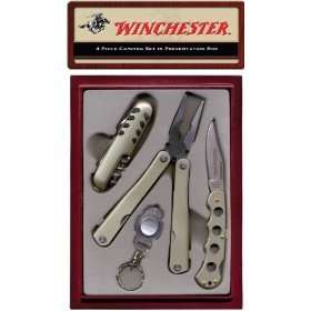 WINCHESTER 4PC MULTITOOL LIGHT KNIFE & FOLDING KNIFE  