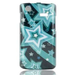   Phone Shell for Samsung i897 Captivate   Falling Stars   Turquoise
