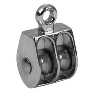   Group Chain 1 in Nickel Rigid Eye Double Sheave Pulley 