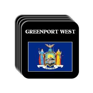 US State Flag   GREENPORT WEST, New York (NY) Set of 4 Mini Mousepad 