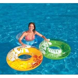 Intex Inflatable Clear Color Swim Tube Green Toys & Games