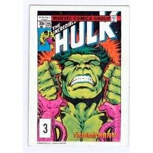   The Incredible Hulk Trading Card #3 