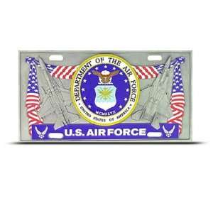  Air Force 3D Metal Pewter Heavy Duty License Plate Wall 