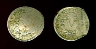 crazy coins 1912 D & S LIBERTY V NICKELS vf details