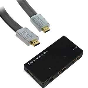  GTMax Premium HDMI 2 Ports Mini Switch (2X1) + 6FT HDMI 1 