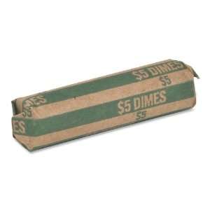   Coin Wrapper, 60 lb., Dimes, 5.00, 1000/BX, Green