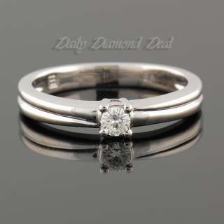 18K White Gold Solitaire Diamond Ring 0.15CT  