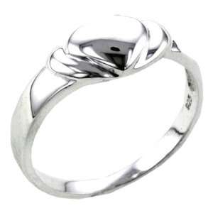  Solid Heart Sterling Silver Promise Ring Pugster Jewelry