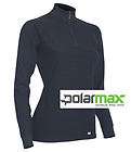 polarmax long underwear warmest quattro fleece womens zip top black
