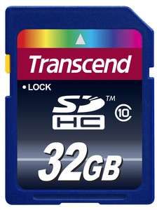 Transcend 32 GB Class 10 SD SDHC Memory Card   10 Pack  