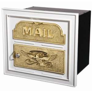 Gaines Classic Locking Mailbox Faceplate   White Classic 