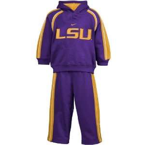  Nike LSU Tigers Purple Infant Fleece Hoody & Sweatpants 2 
