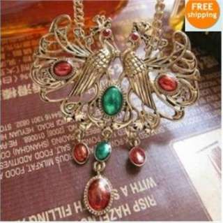 Vintage Sty Lucky Bird Phoenix Necklace + Rhinestone x182 great gift 