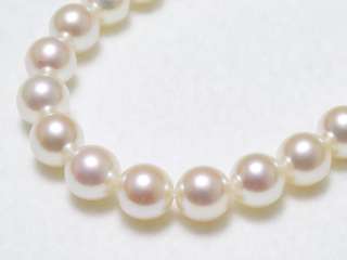 Hanadama] Japanese Akoya Cultured Pearl 9.0mm x 9.5mm Necklace  