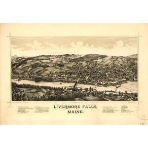  1889 Livermore Falls, Maine. Burleigh Lith. Est.