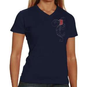  Boston Redsox Apparel  Boston Red Sox Ladies Navy Blue 