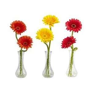 Gerber Daisy with Bud Vase (Set of 3)   Nearly Natural   1248 A1