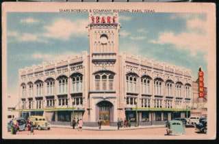 PARIS TEXAS TX  & Roebuck Company Vintage Postcard  