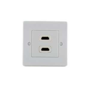  Cablesson HDMI Wall Plate Dual Connector S/A   White 