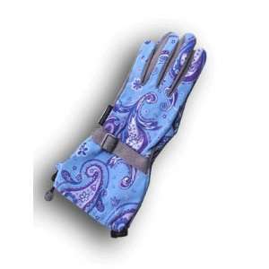  WomansWork Gauntlet Work Glove in Blue Paisley