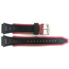 Speidel 18mm Black/Red Rubber Sport Band Fits Timex Ironman