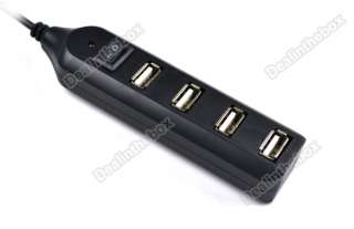   Speed 4 Port Mini USB 1.1 Hub Switch For Laptop PC 480Mbps Black New